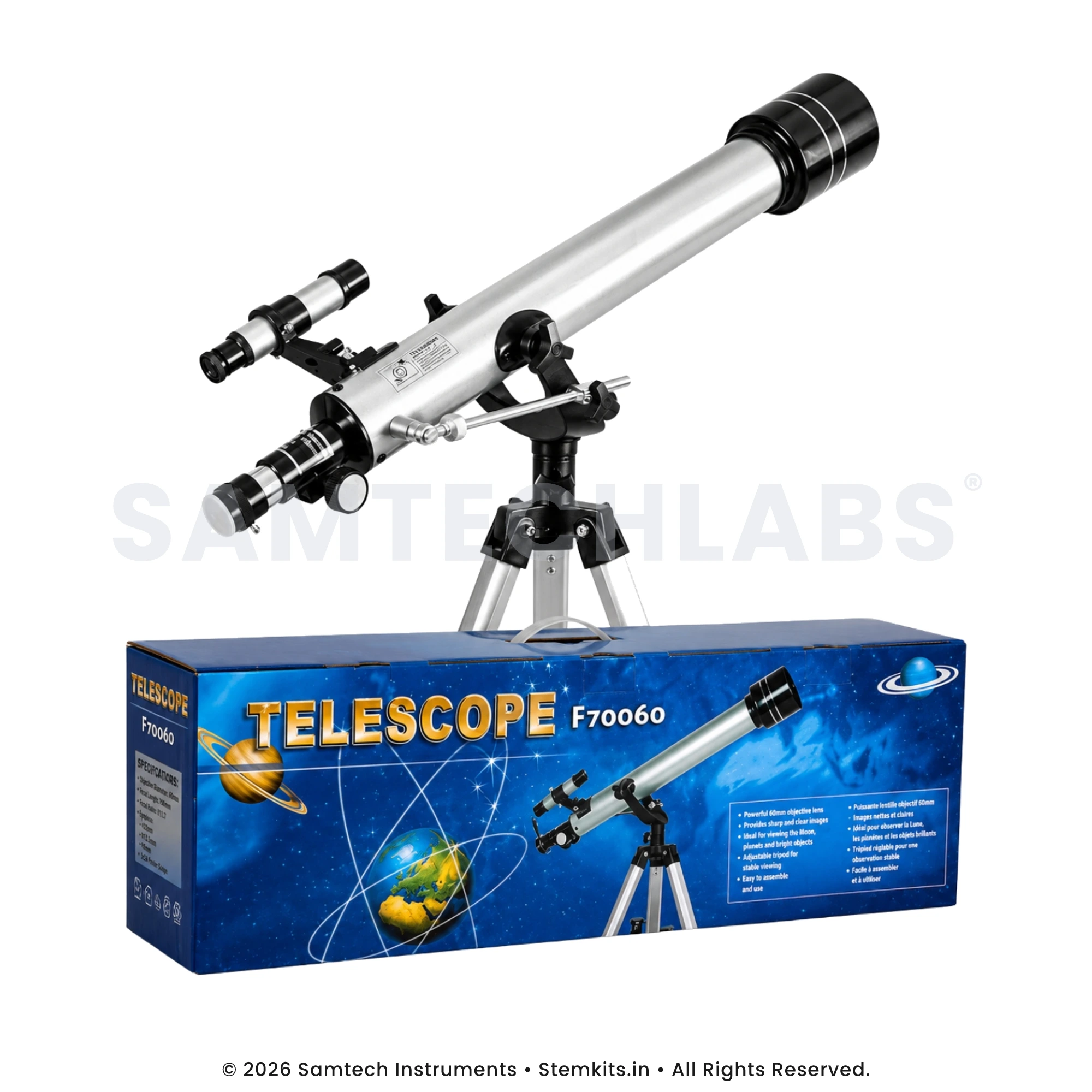Astronomical telescope F70060 for school astronomy observation
