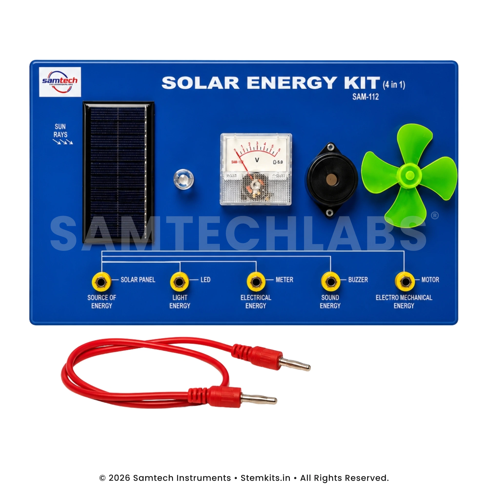 Solar energy 4-in-1 multi-purpose STEM kit for budget science labs