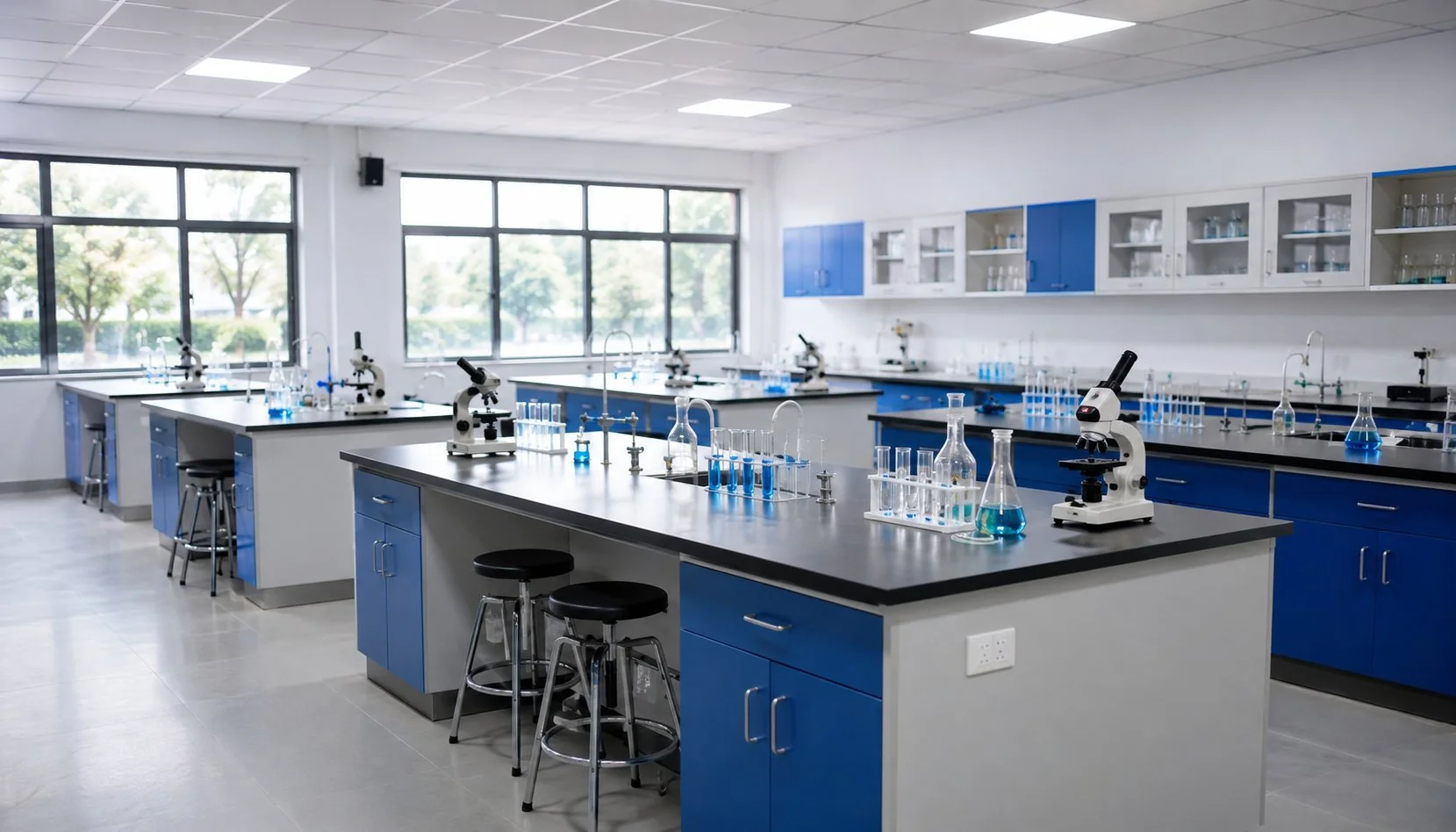 School science laboratory setup